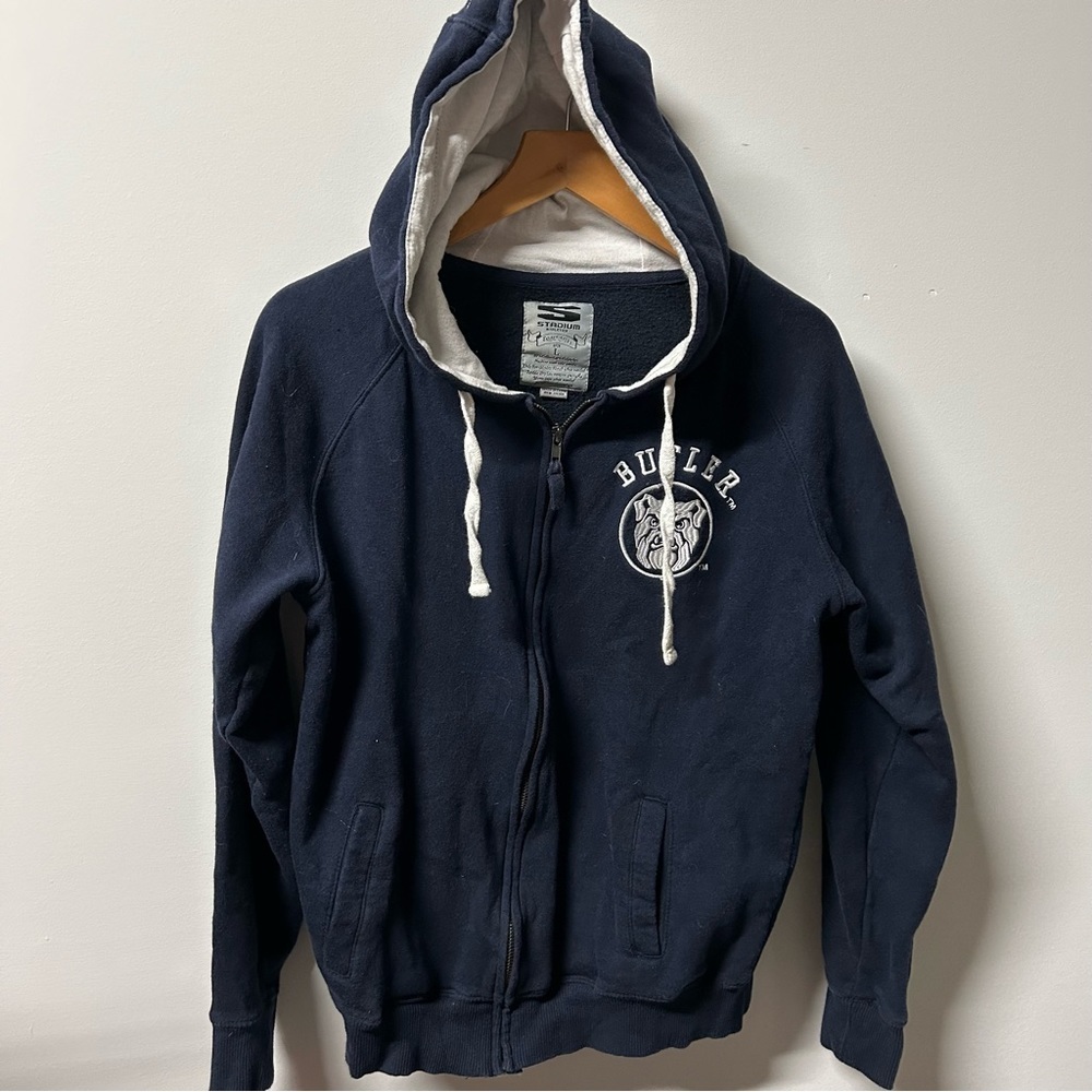 Butler Bulldog Full‎ Zipper Hoodie- Large